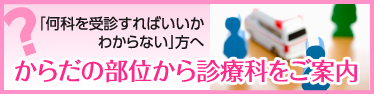 からだの部位から診療科をご案内